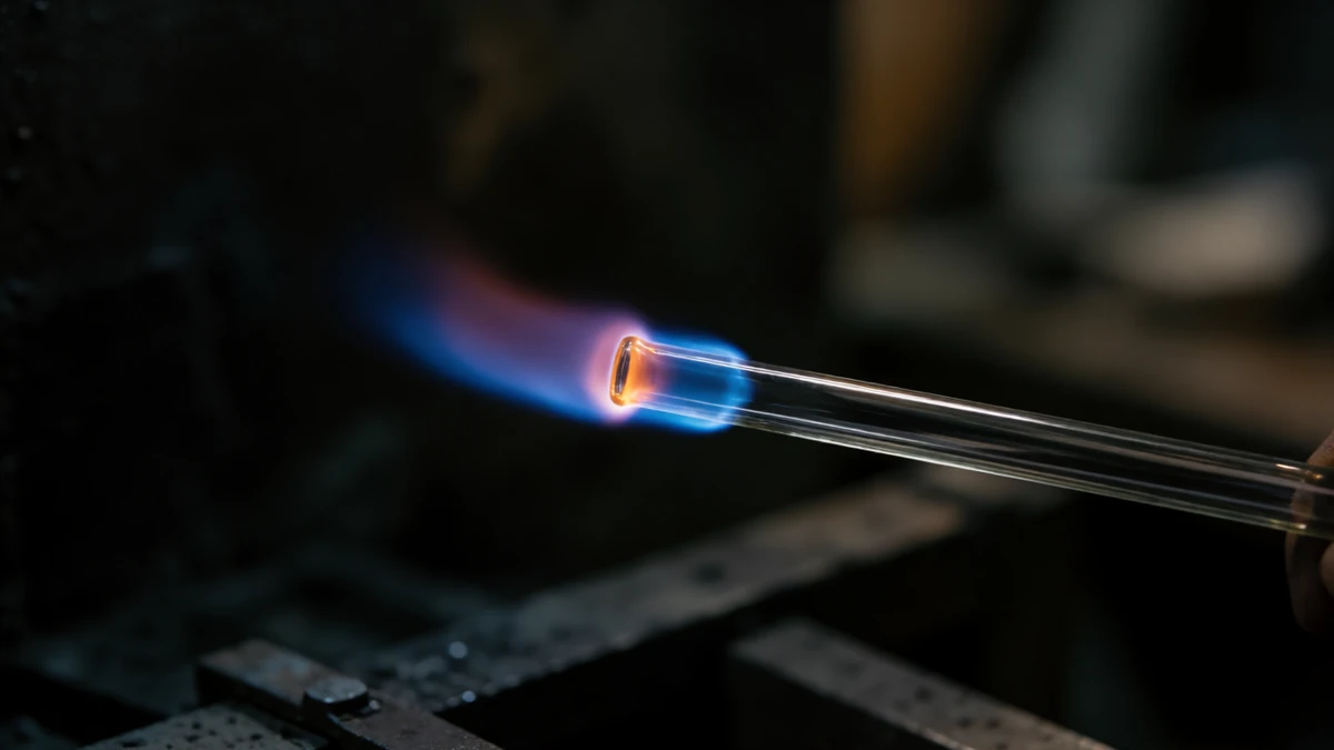 Fire-polishing the edges to ensure a smooth, professional finish.