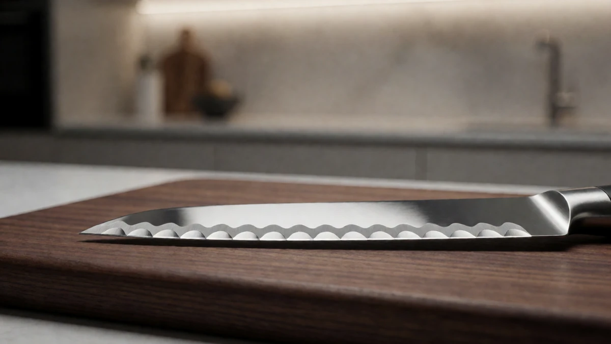 A close-up of high-quality electric knife blades ready for sharpening.